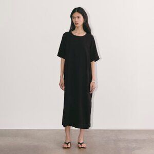 Everlane Women's Relaxed T-Shirt Dress in Buttersoft in Black, Size Medium